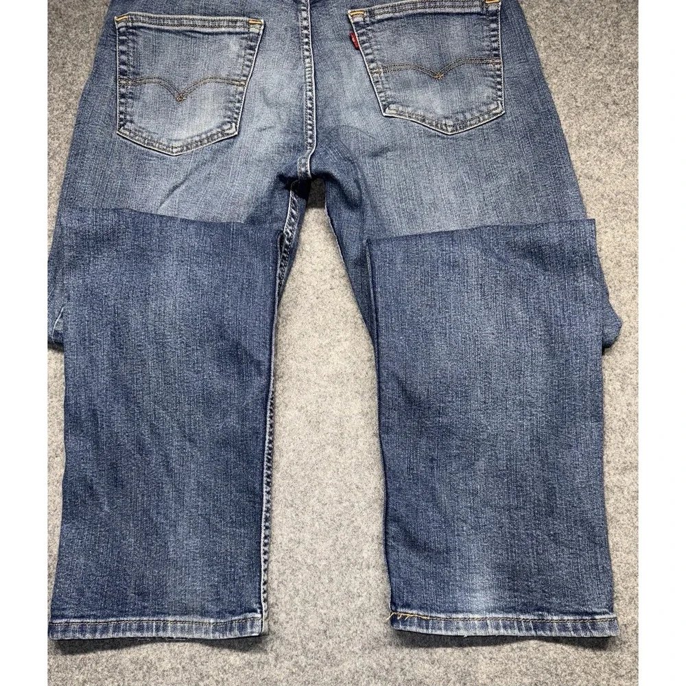 Levis 505 Regular Fit Straight Leg Mens 34x32 Medium Wash Classic Fit Denim 2017